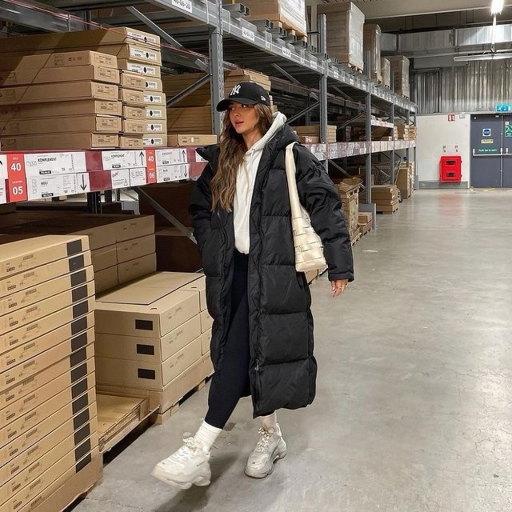 Zara longline puffer coat